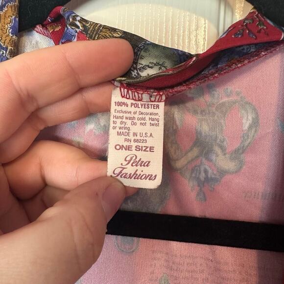 Vintage Petra Fashions Tie Front Robe One Size Made in USA Loungewear - Picture 3 of 10